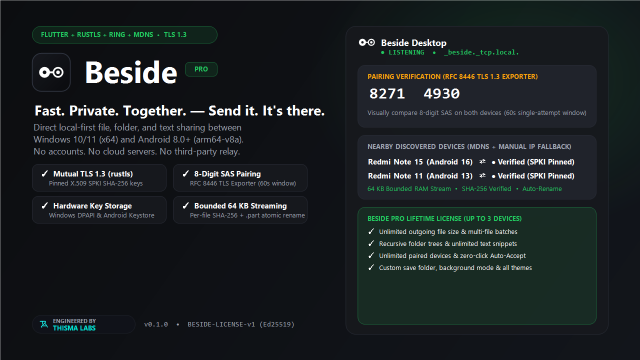 Beside Wire-Speed Local Peer Sharing interface preview